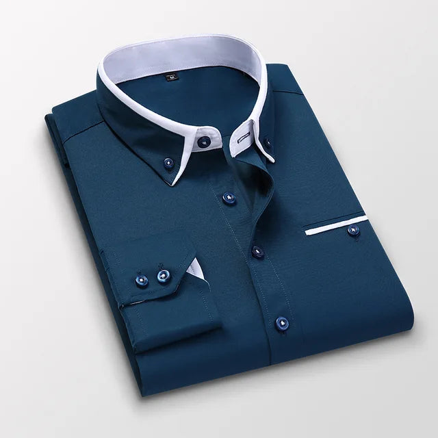 Chemise Homme Élégante à Manches Longues