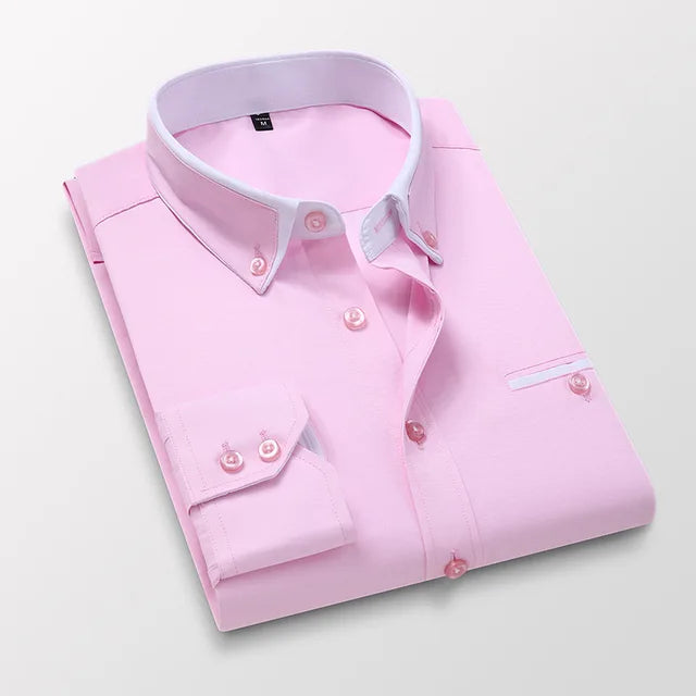 Chemise Homme Élégante à Manches Longues