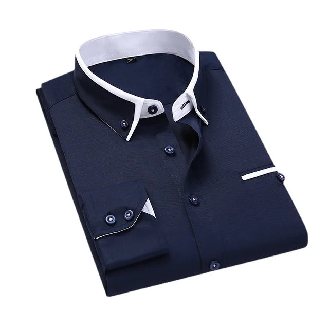 Chemise Homme Élégante à Manches Longues