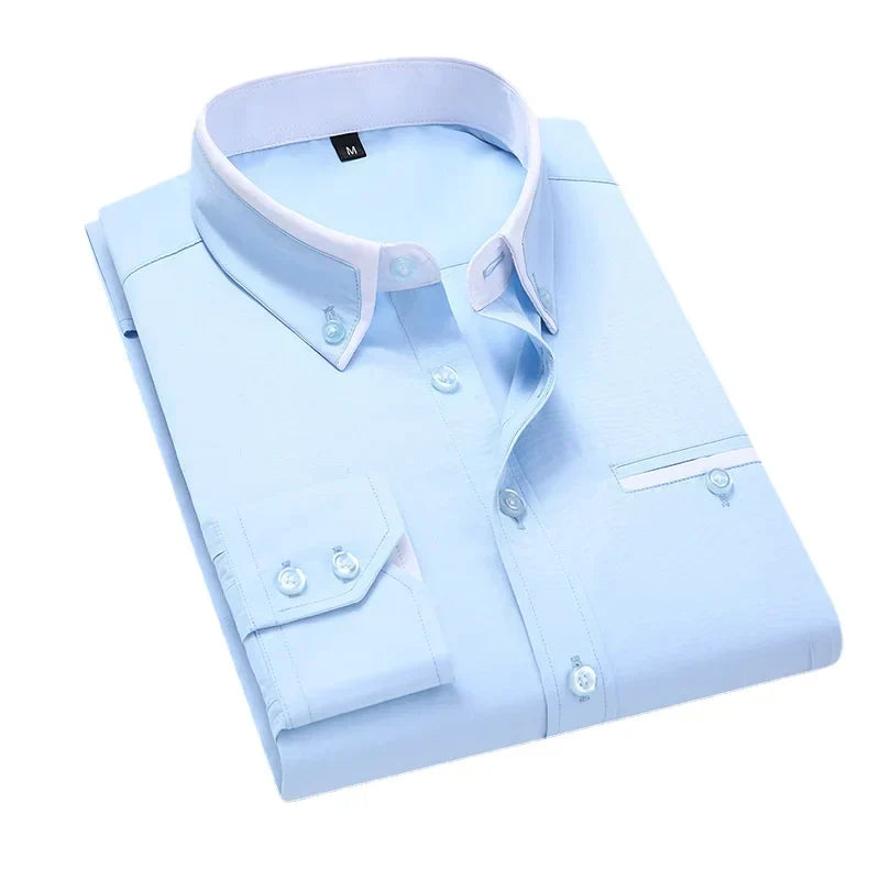 Chemise Homme Élégante à Manches Longues