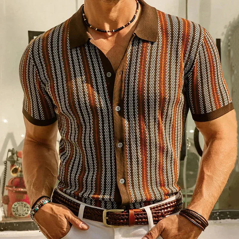 Polo Tricot Vintage pour Hommes au Style Intemporel