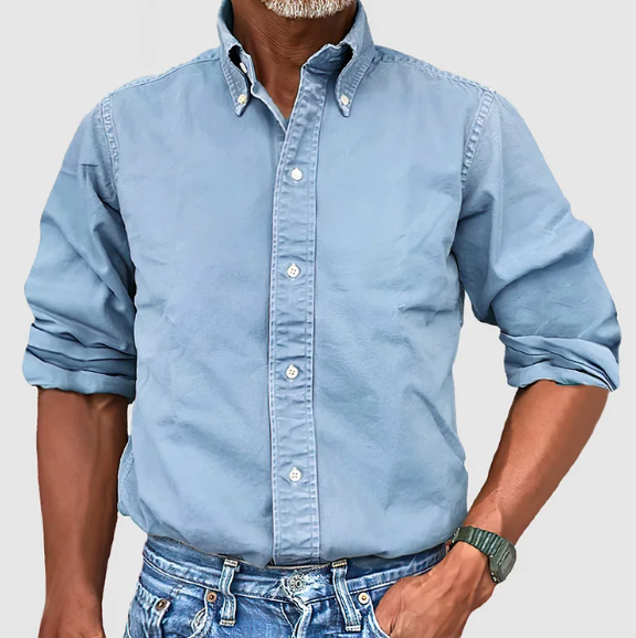 Chemise Classique en Lin à Manches Longues