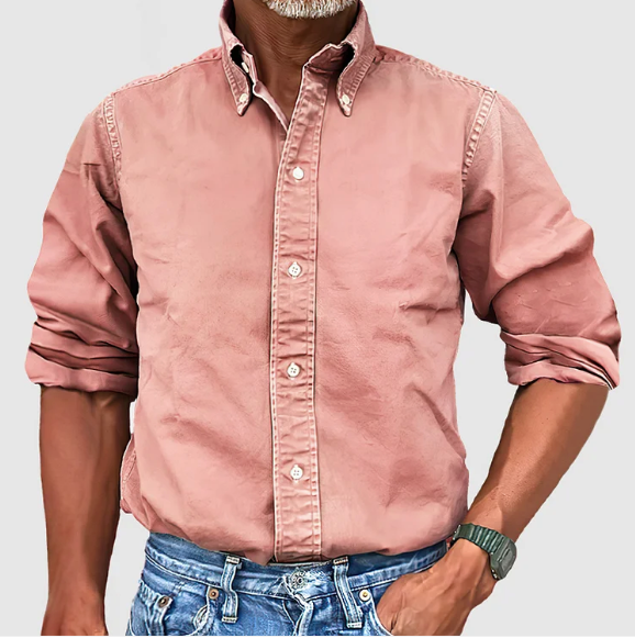 Chemise Classique en Lin à Manches Longues
