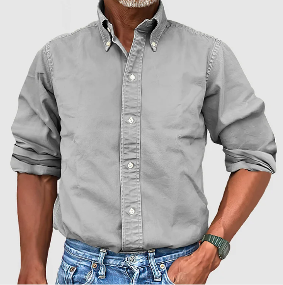 Chemise Classique en Lin à Manches Longues