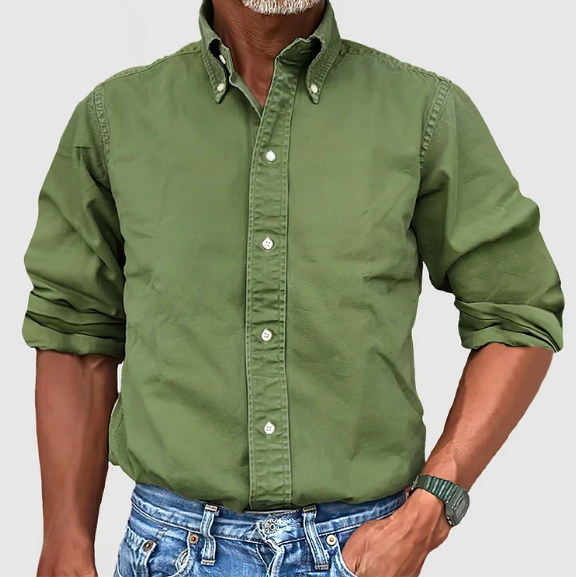 Chemise Classique en Lin à Manches Longues