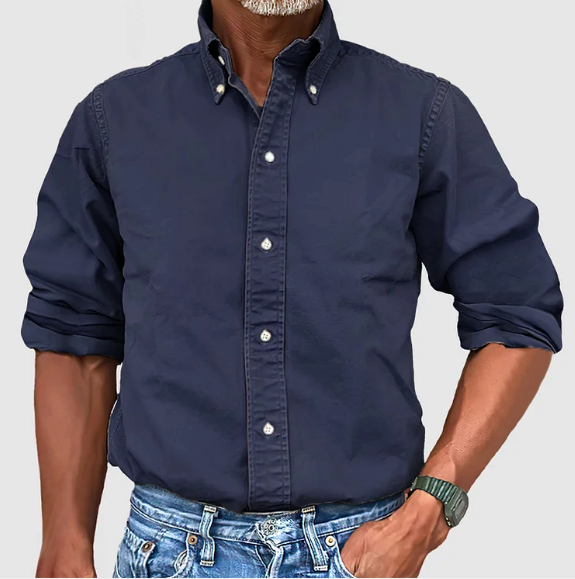 Chemise Classique en Lin à Manches Longues