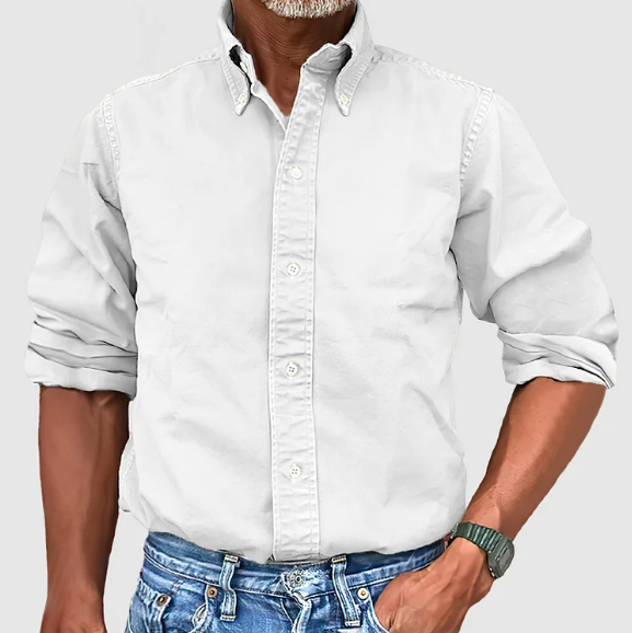 Chemise Classique en Lin à Manches Longues