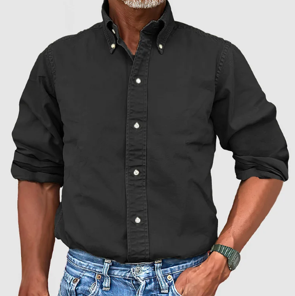 Chemise Classique en Lin à Manches Longues
