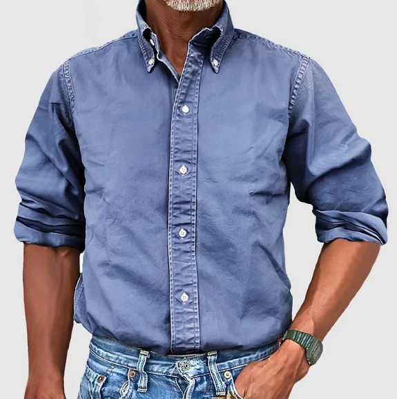 Chemise Classique en Lin à Manches Longues