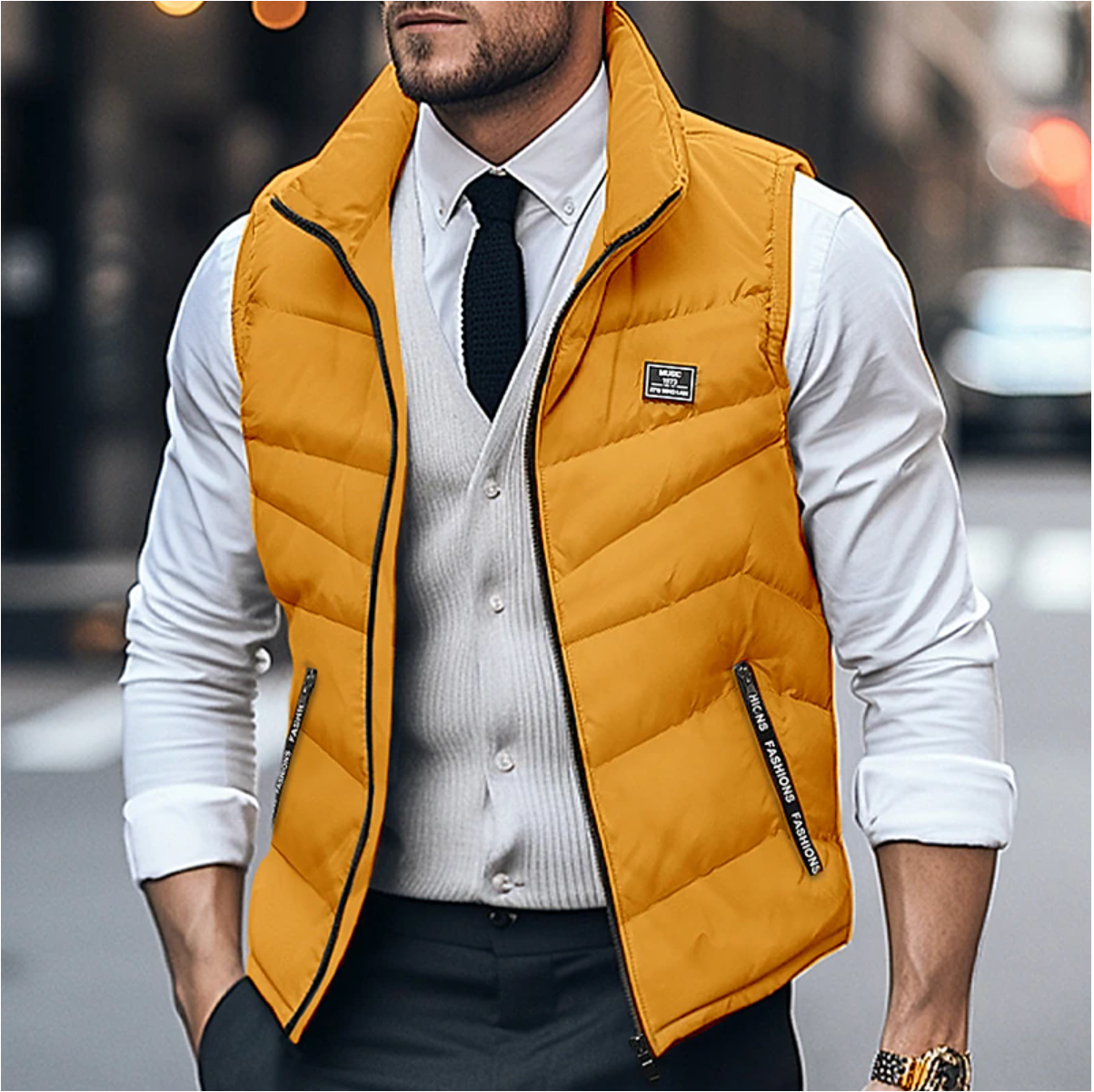 Maxime | Gilet matelassé pour homme avec fermeture éclair