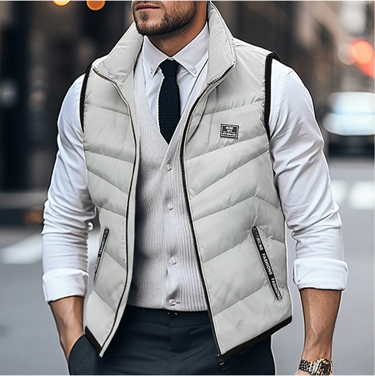 Maxime | Gilet matelassé pour homme avec fermeture éclair