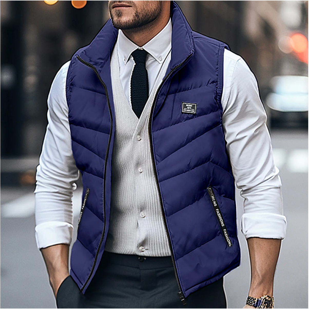 Maxime | Gilet matelassé pour homme avec fermeture éclair