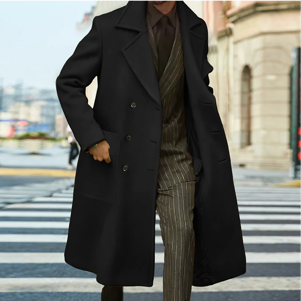 Arthur - Long Manteau d'Hiver Homme