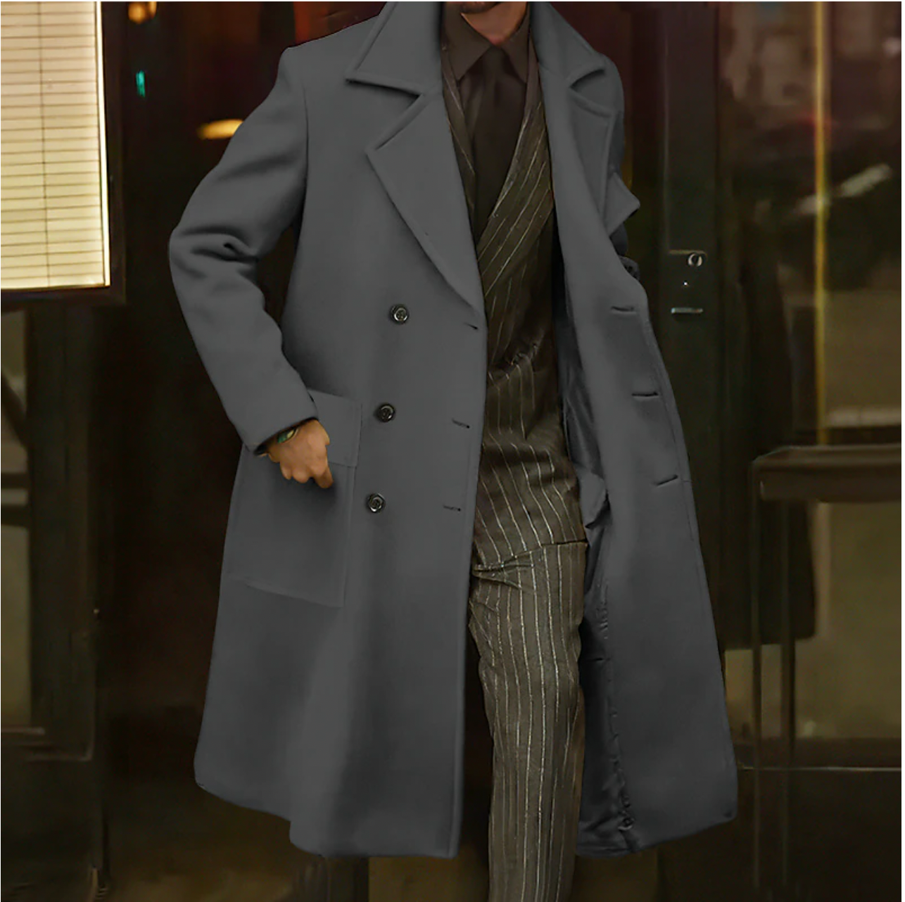 Arthur - Long Manteau d'Hiver Homme