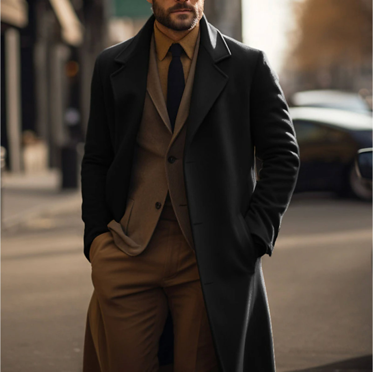 Charles - Long Manteau d'Hiver Homme