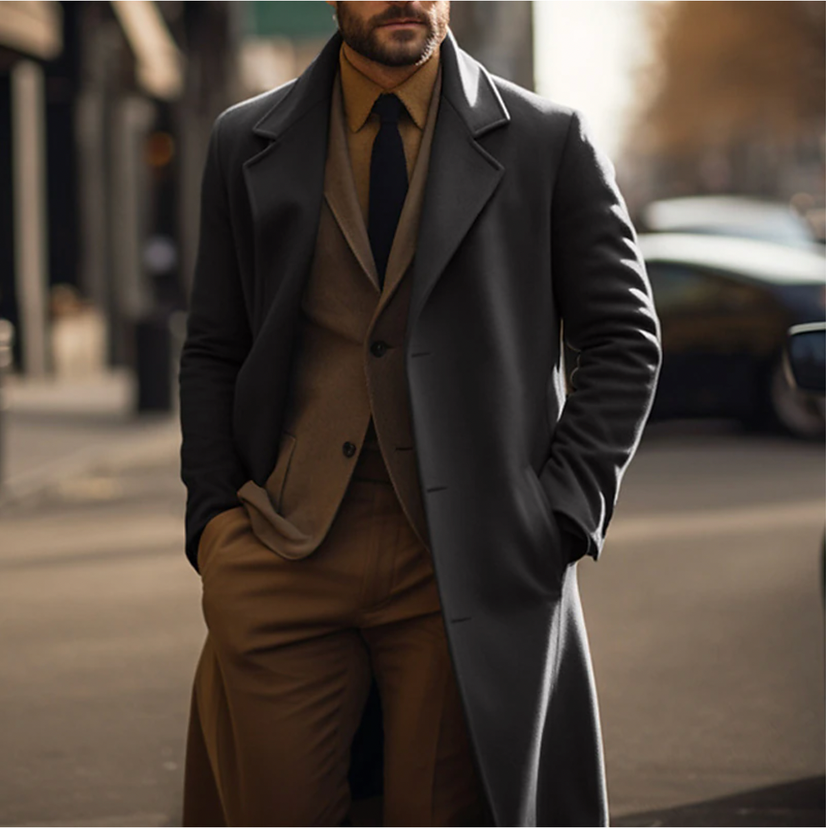 Charles - Long Manteau d'Hiver Homme