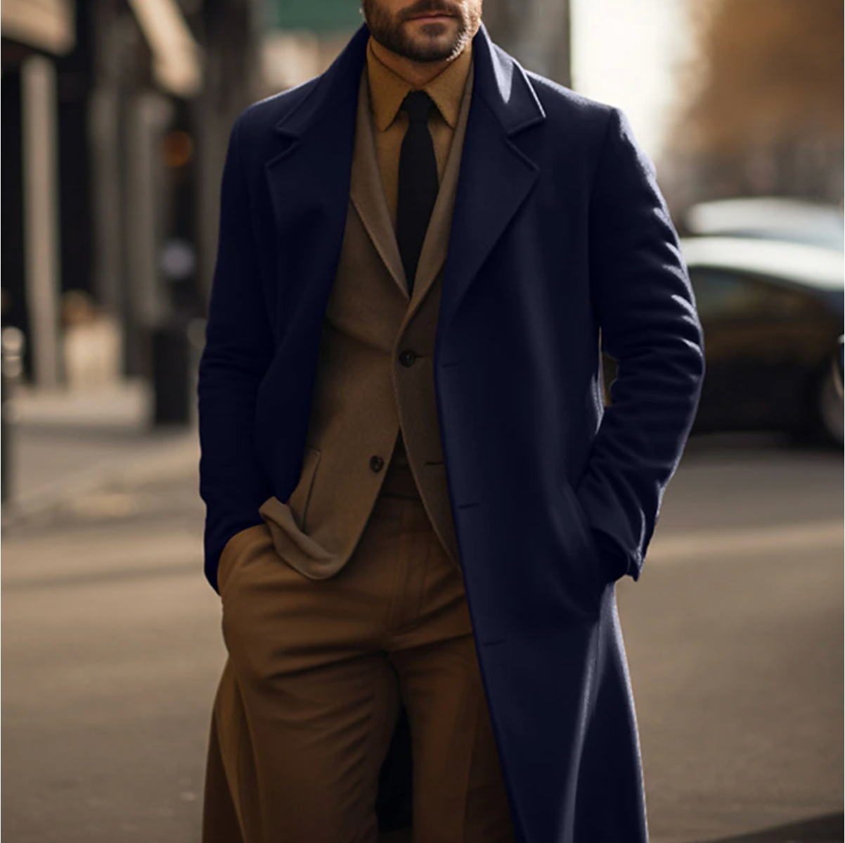 Charles - Long Manteau d'Hiver Homme