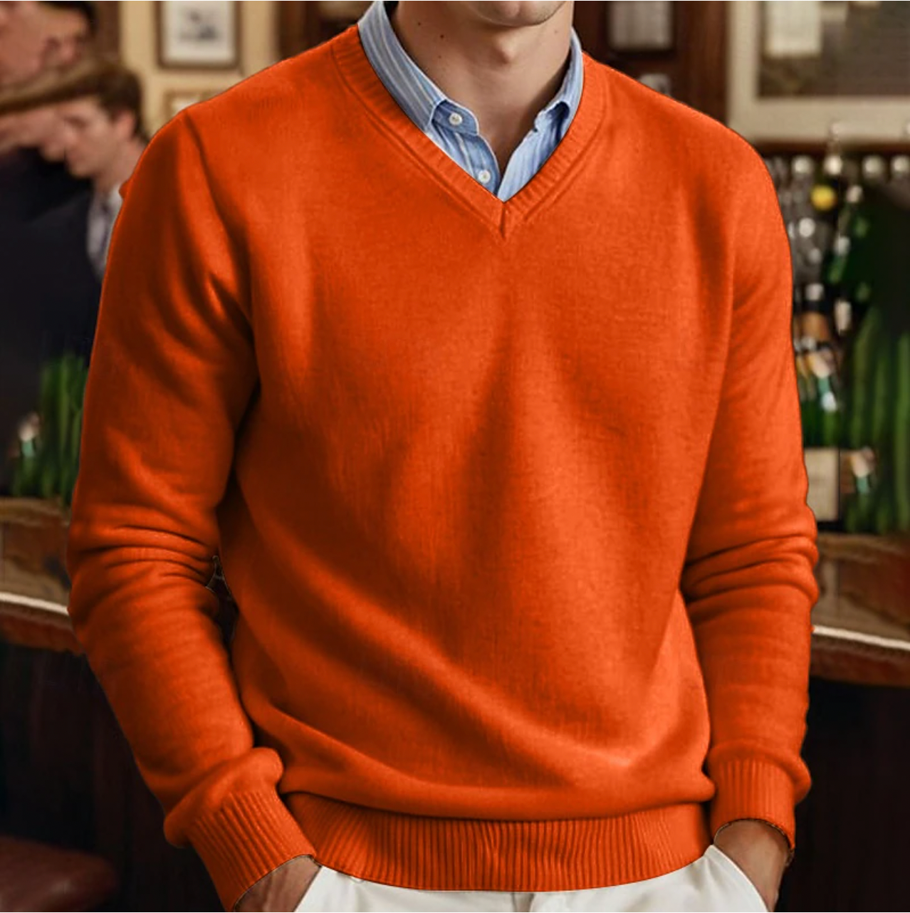 Homme - Pull Col V Uni