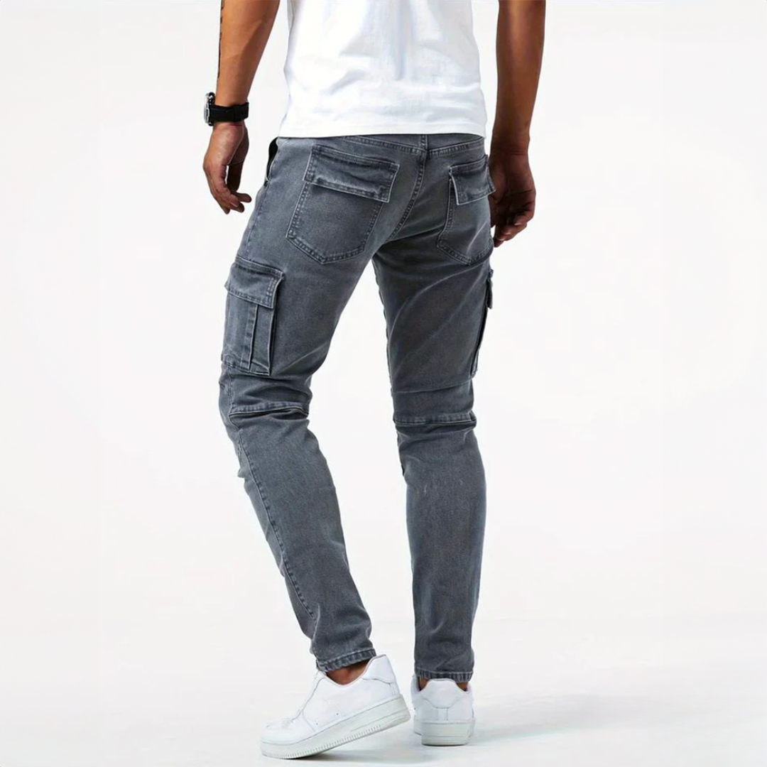 Pantalon cargo élastique homme chic