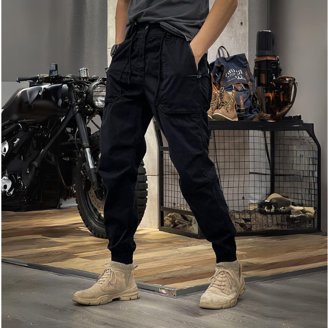 Pantalon Cargo Élastique en Spandex