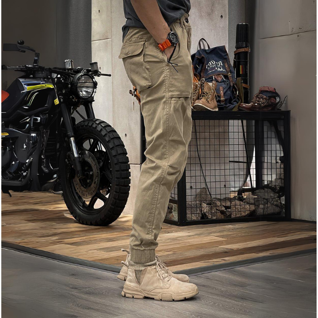 Pantalon Cargo Élastique en Spandex