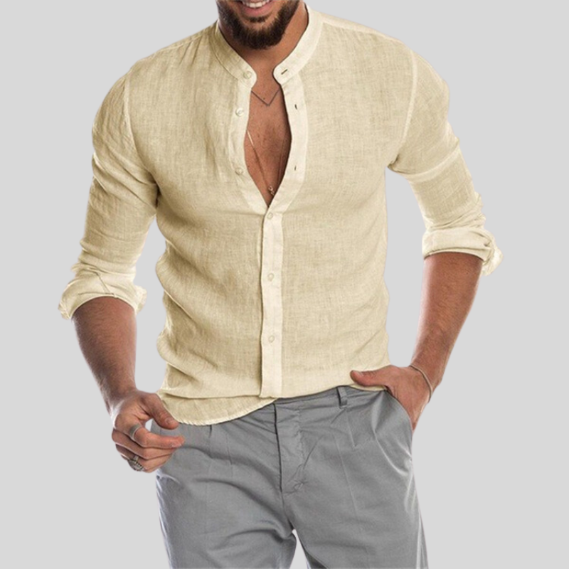Chemise Légère en Lin à Manches Longues