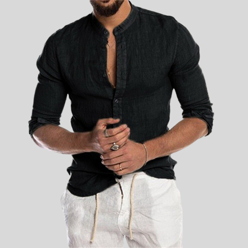 Chemise Légère en Lin à Manches Longues