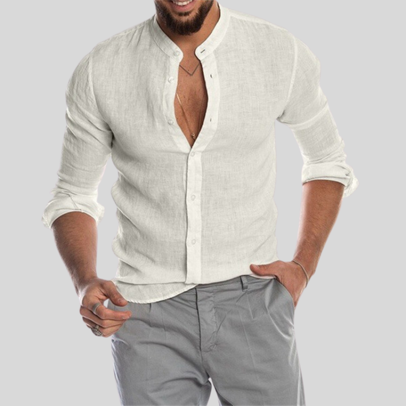 Chemise Légère en Lin à Manches Longues