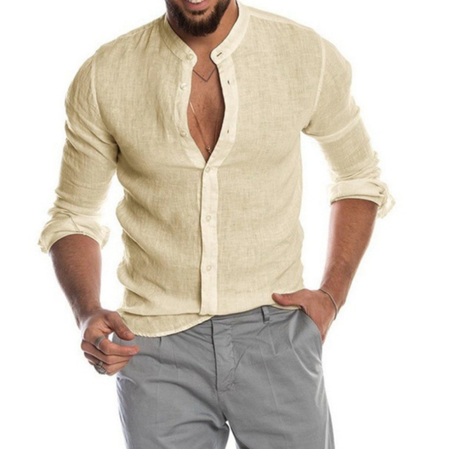 Chemise en lin pour homme élégante pour un confort maximal
