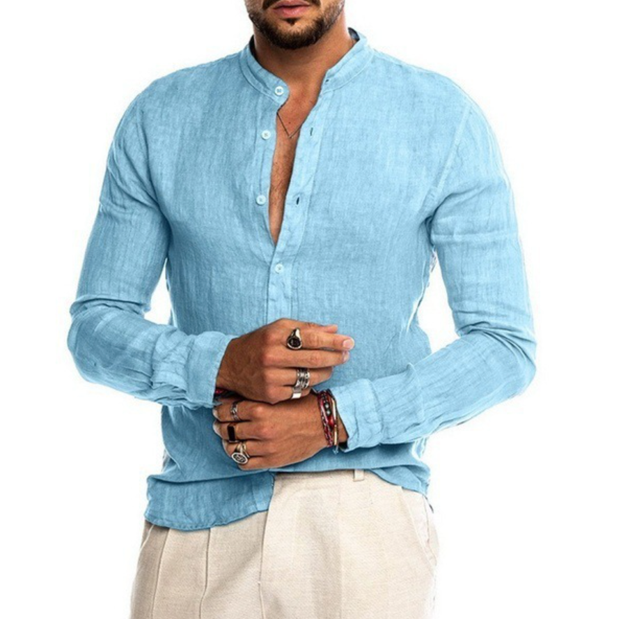 Chemise en lin pour homme élégante pour un confort maximal