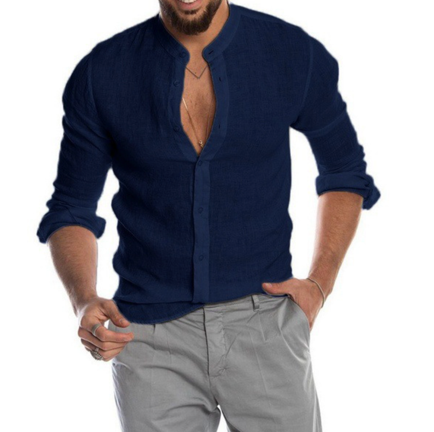 Chemise en lin pour homme élégante pour un confort maximal