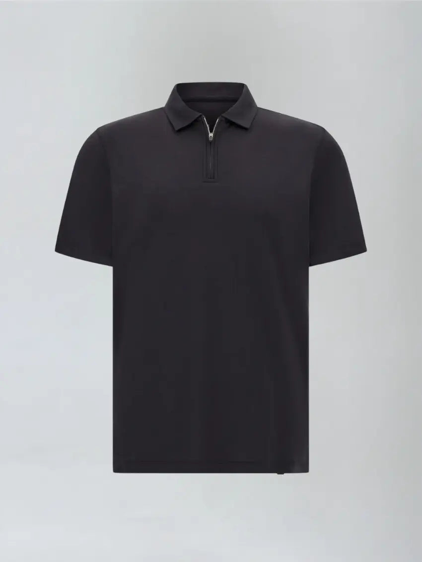 Polo Noir Urbain pour Homme Moderne