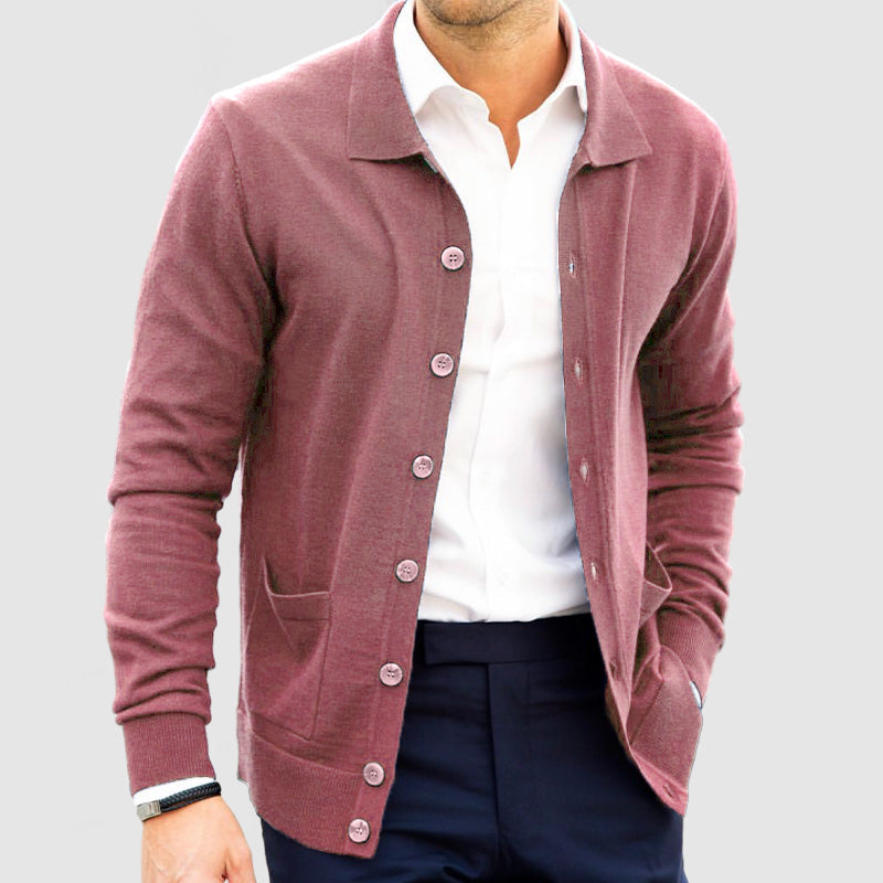 Cardigan Tricoté en Cachemire pour Hommes, Idéal pour l'Exterior