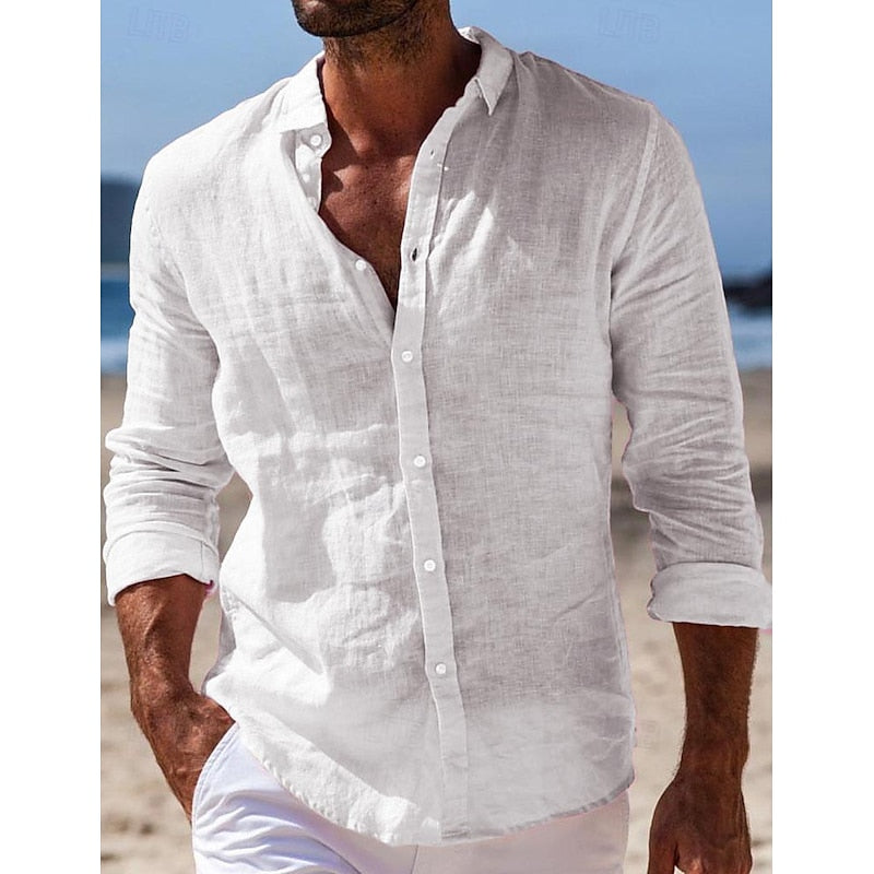 Tom Chemise Homme Décontractée en Lin