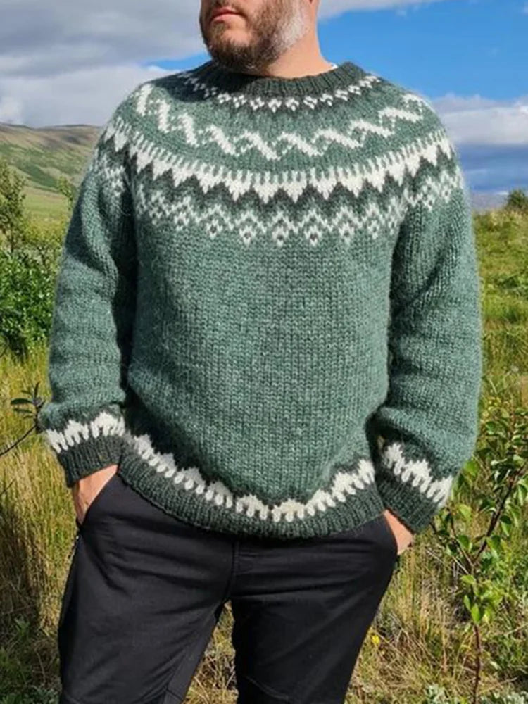 Charles - Pull Thermique Vintage pour Homme