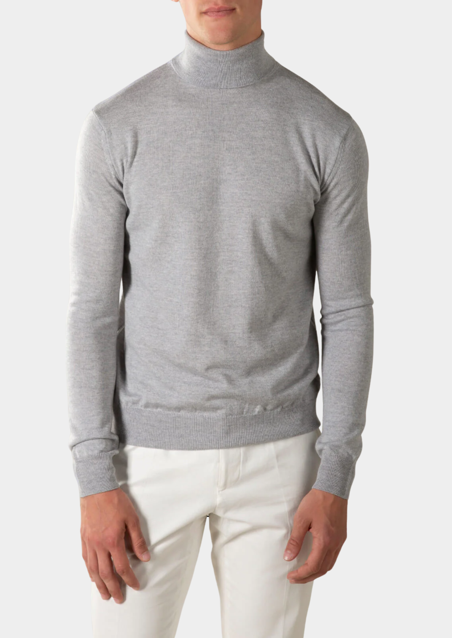 Pull Col Montant en Merino à la Mode
