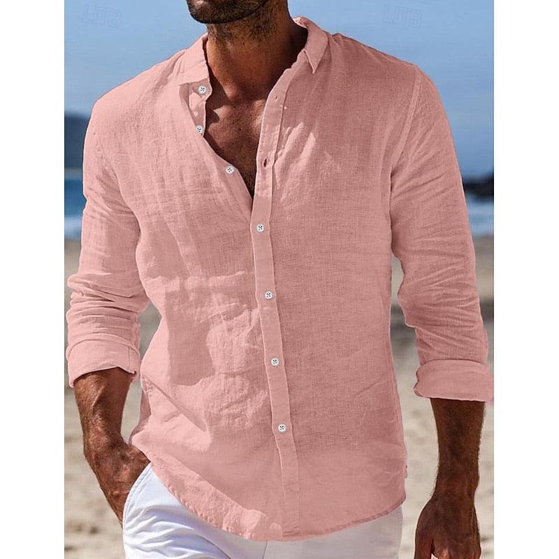 Tom Chemise Homme Décontractée en Lin