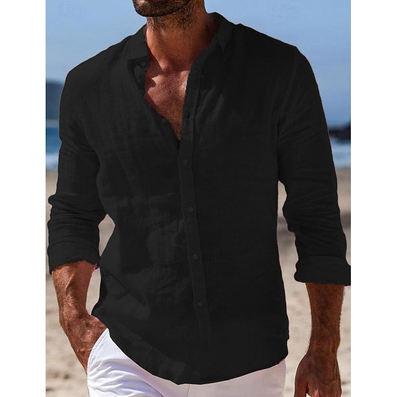 Tom Chemise Homme Décontractée en Lin