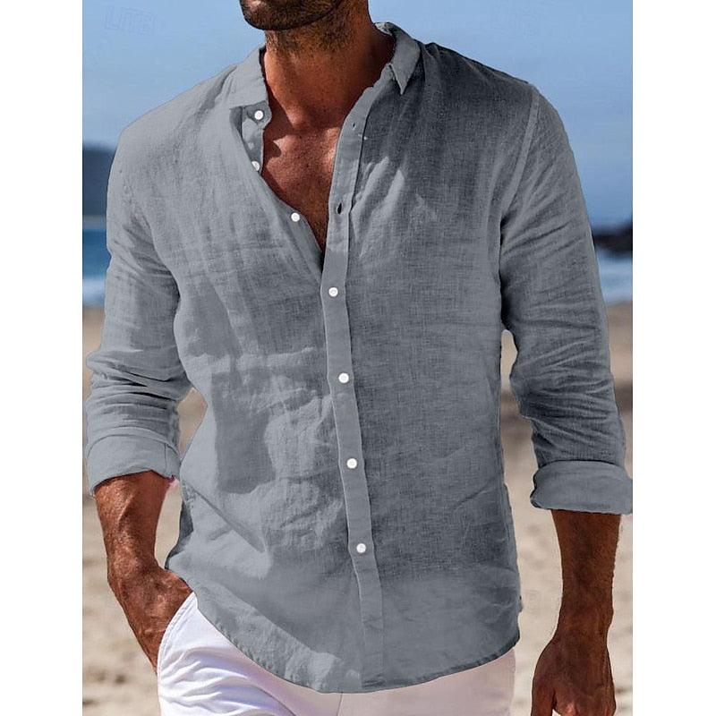 Tom Chemise Homme Décontractée en Lin
