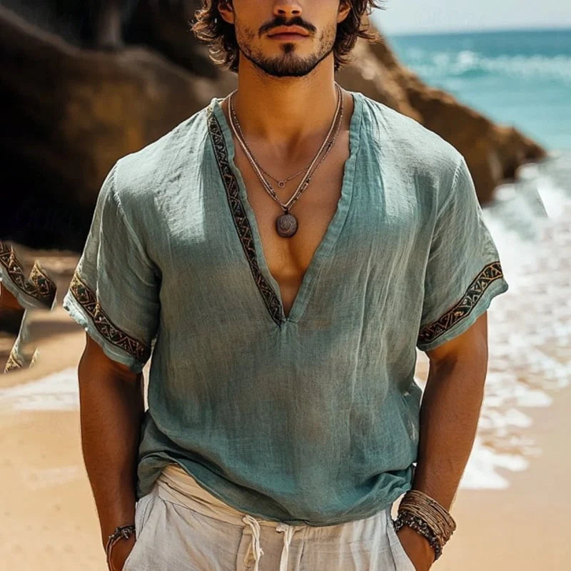 Tristan | Chemise d'été bohème pour homme