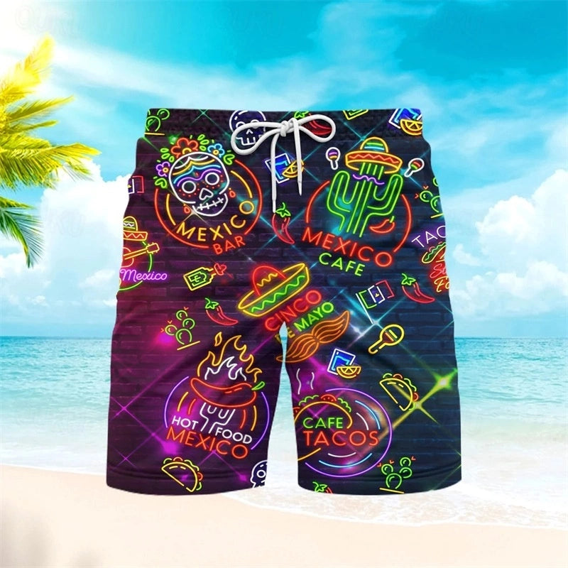 Short de bain imprimé homme été plage