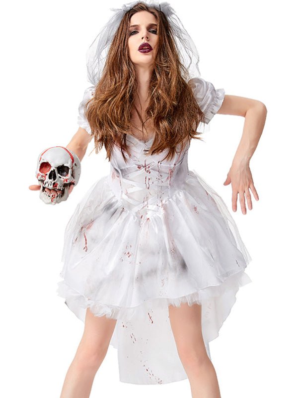 Costume de mariée sanglante pour Halloween