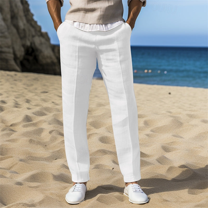 Pierre – Pantalon D'Été En Lin Pour Homme