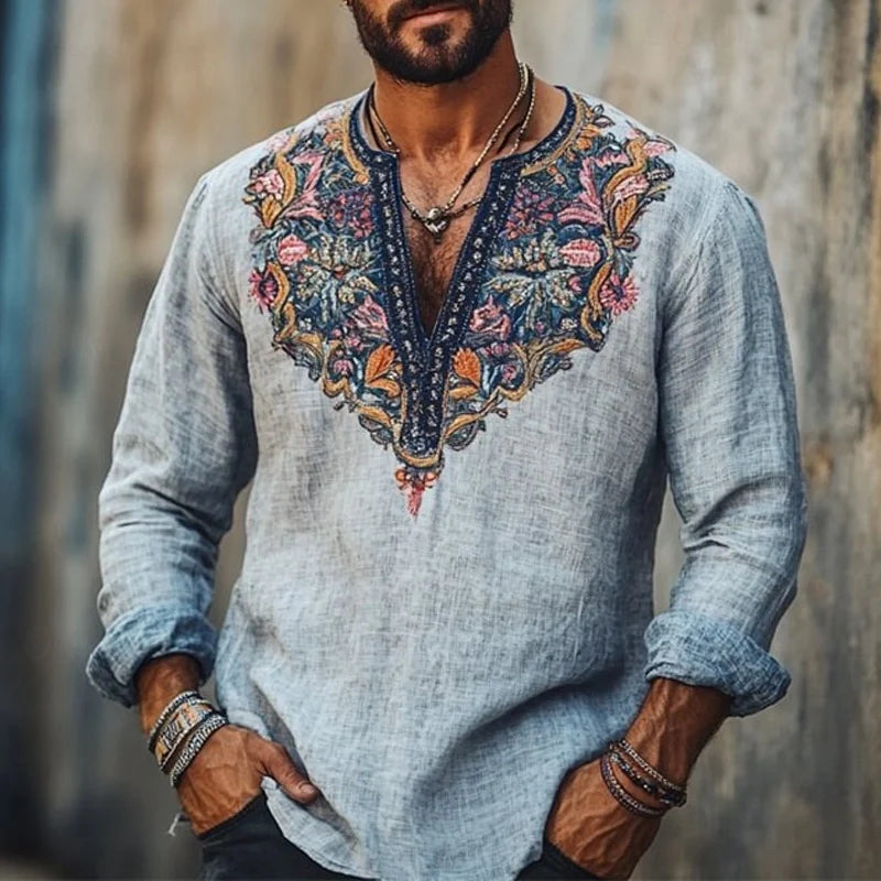William | Chemise d'été bohème pour homme