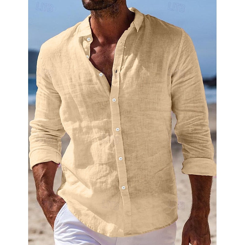 Tom Chemise Homme Décontractée en Lin