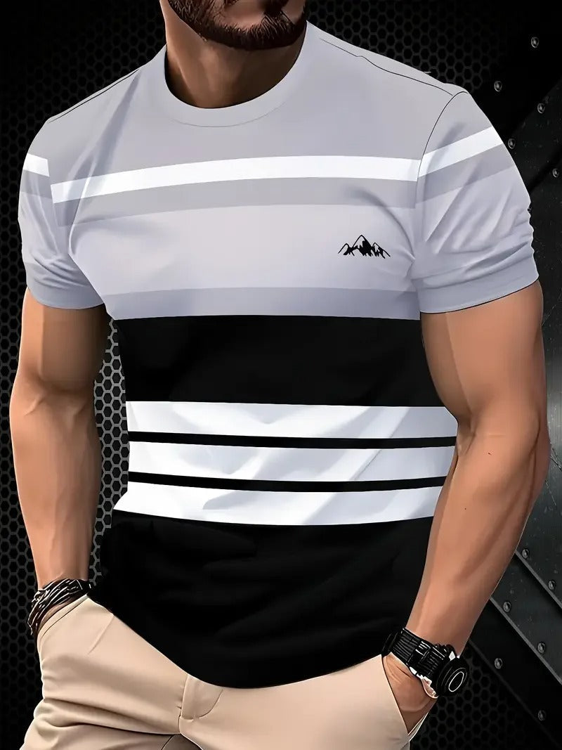 T-shirt Rayé Classique Été Confortable