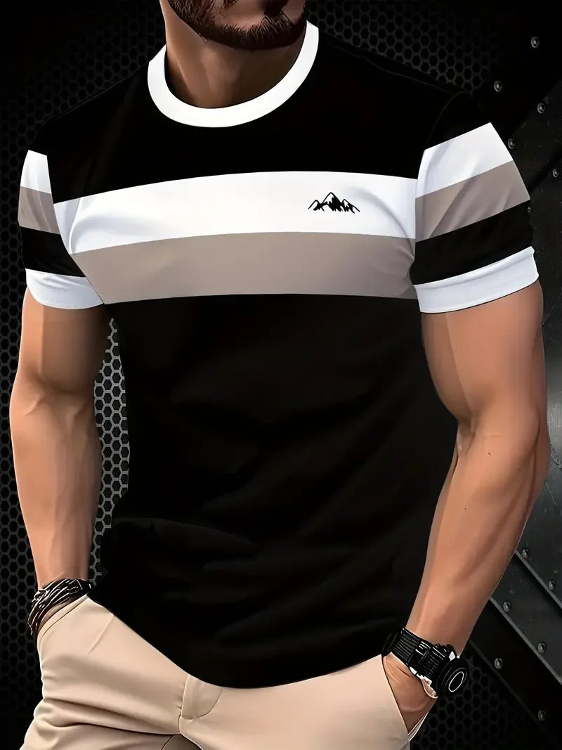 T-shirt Rayé Classique Été Confortable