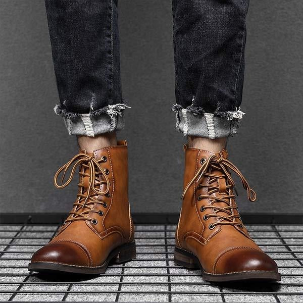 Edward - Bottines En Cuir Vintage