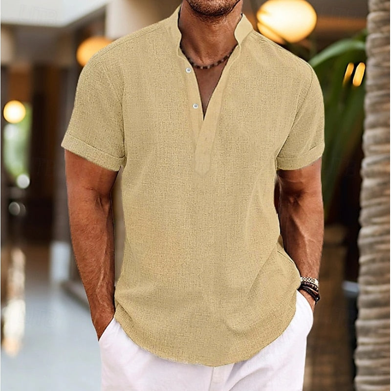 Chemise Légère en Lin à Manches Courtes