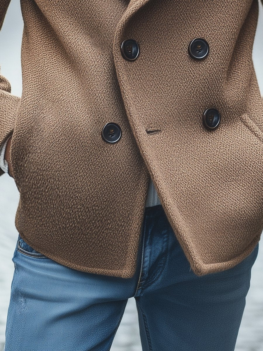 Manteau Retro en Laine pour Homme